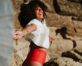 Geranium / Core High Bikini Bottom