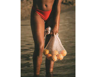 Geranium / Skyline Slim Bikini Bottom