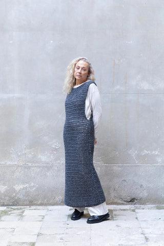 Hand-Knit Maxi Wool Dress