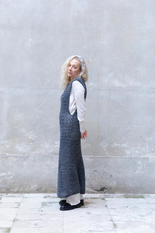 Hand-Knit Maxi Wool Dress