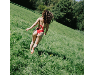 Geranium / Skyline Slim Bikini Bottom