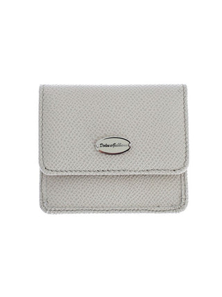 Dolce & Gabbana White Dauphine Leather Case Wallet