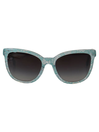 Dolce & Gabbana Blue DG4190 Lace Crystal Acetate Butterfly Sunglasses
