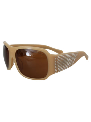 Dolce & Gabbana Cream DG4027B Swarovski Stones Brown Lens Sunglasses