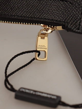 Dolce & Gabbana Black Leather #DGLovesLondon Women Cardholder Coin Case  Wallet