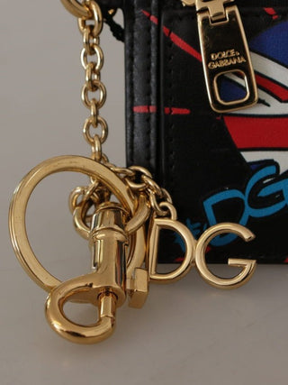 Dolce & Gabbana Black Leather #DGLovesLondon Keyring Cardholder Coin Case