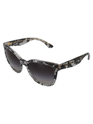 Dolce & Gabbana Black Lace White Acetate Frame Shades DG4190 Sunglasses
