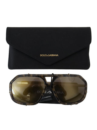 Dolce & Gabbana Brown Camo Metal Matte Mirror Lens DG2167 Sunglasses