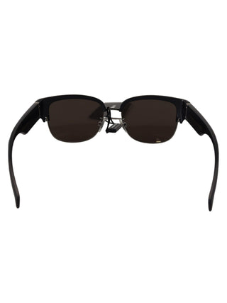 Dolce & Gabbana Black Plastic Square Frame DG6137 Logo Women Sunglasses