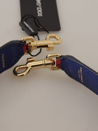 Dolce & Gabbana Red Exotic Leather Crystals Bag Shoulder Strap