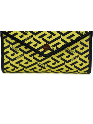 Versace Yellow Canvas and Leather Pouch Shoulder Bag