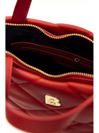 Baldinini Trend Elegant Red Shoulder Bag with Golden Accents