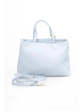 Baldinini Trend Chic Light Blue Shoulder Bag with Golden Accents