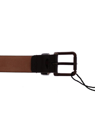 Dolce & Gabbana Brown Leather Logo Belt Cintura Belt