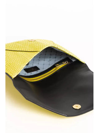 Trussardi Yellow Leather Clutch Bag