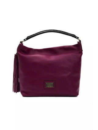 Pompei Donatella Burgundy Leather Shoulder Bag