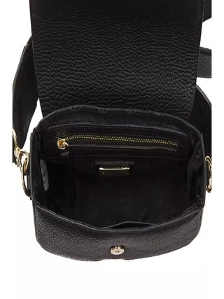 Pompei Donatella Black Leather Crossbody Bag